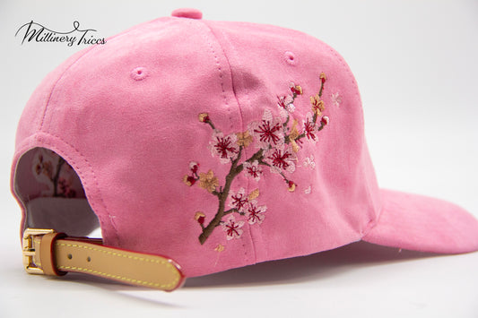 Pink Suede LA Cherry Blossom Hat