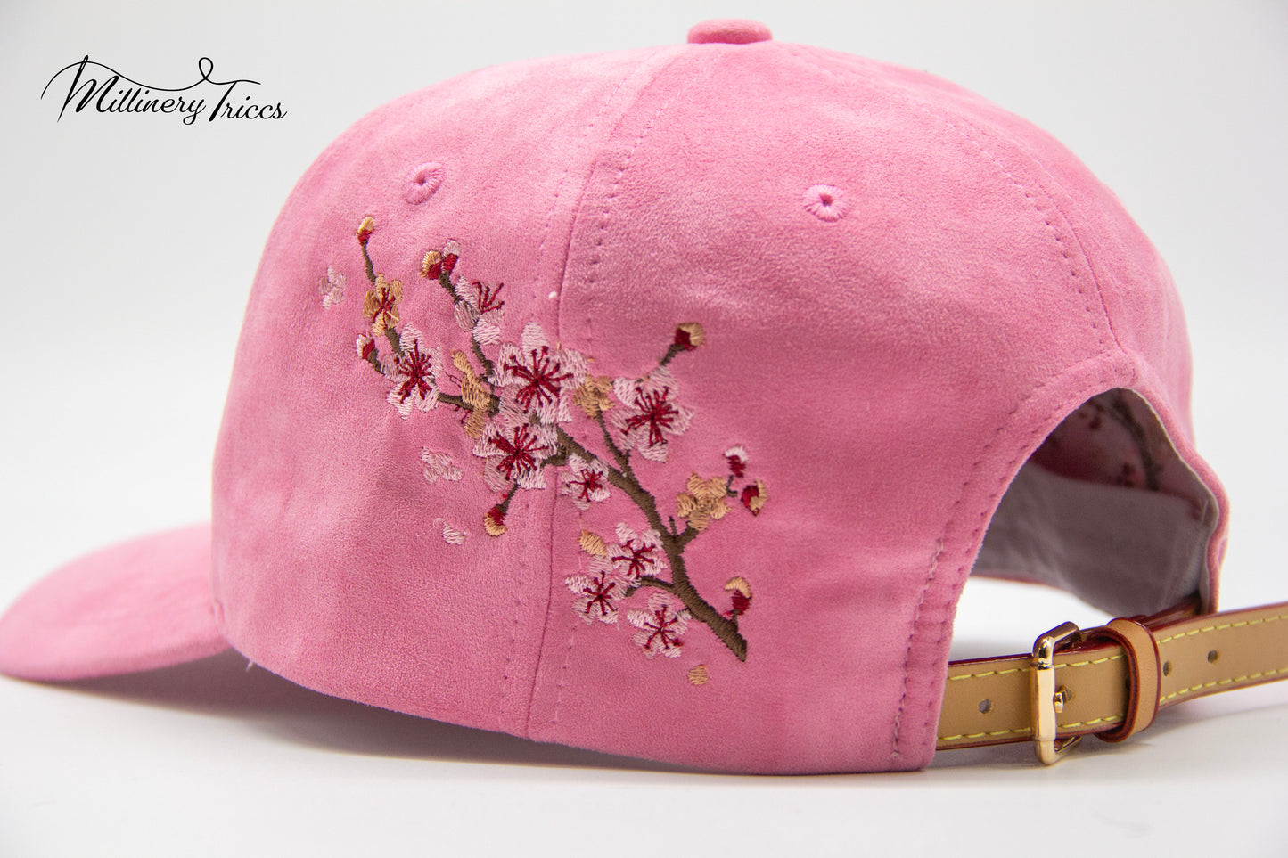 Pink Suede LA Cherry Blossom Hat