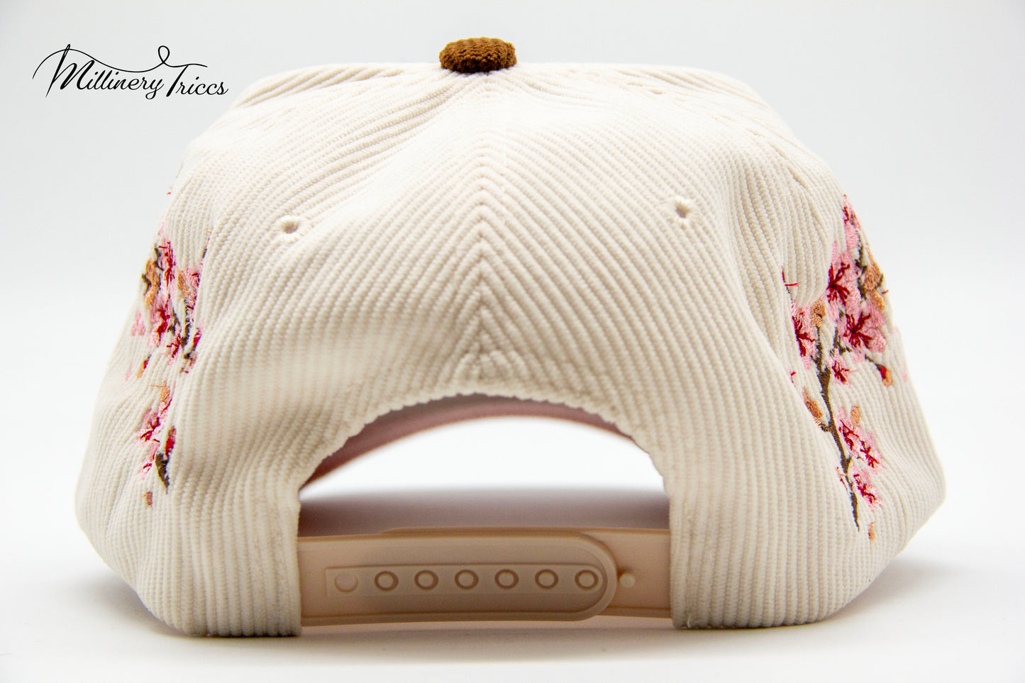 Cream Cord LA Cherry Blossom Hat