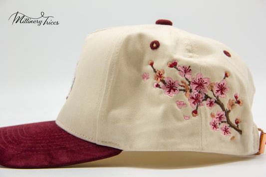 Cream Twill LA Cherry Blossom Hat