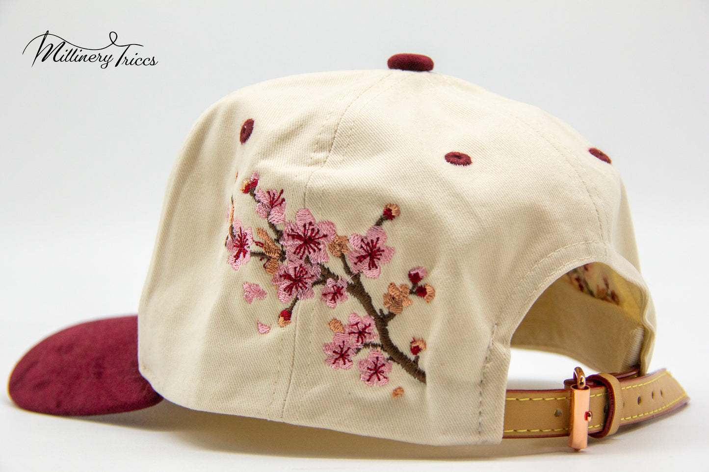Cream Twill LA Cherry Blossom Hat