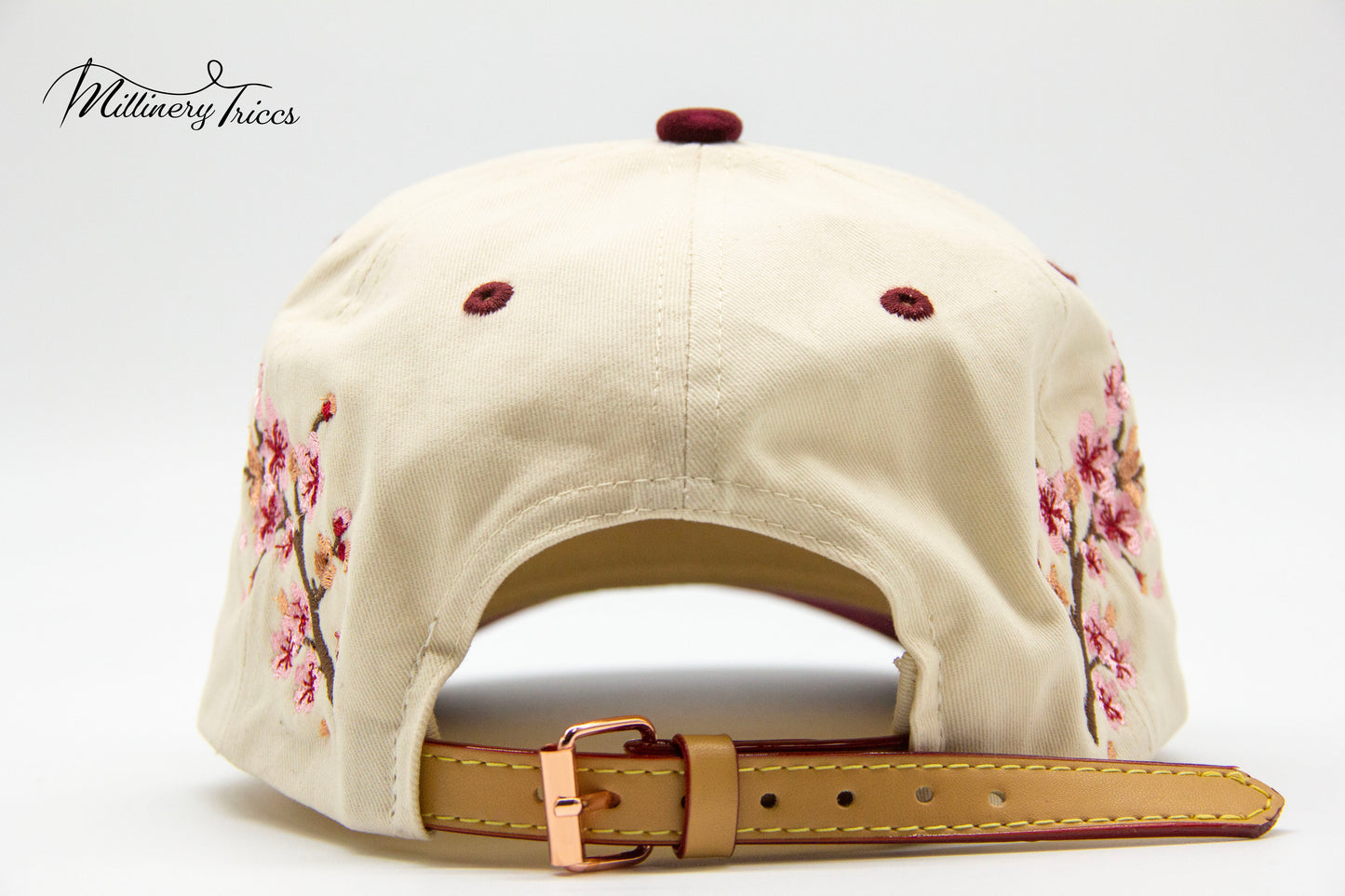 Cream Twill LA Cherry Blossom Hat