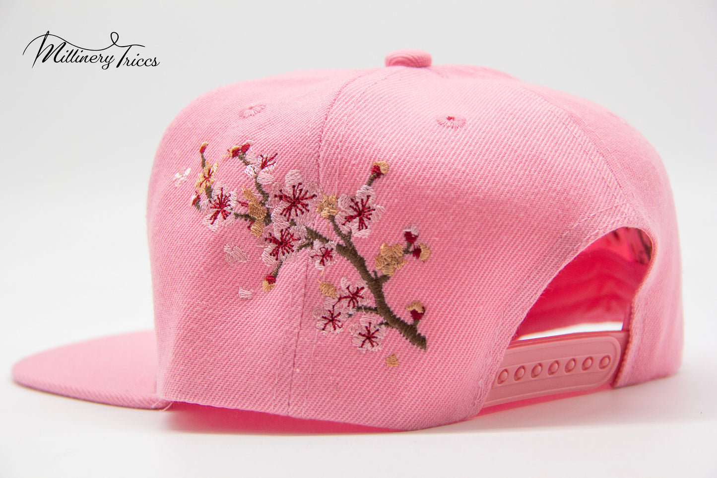 Pink Wool Snapback LA Cherry Blossom Hat