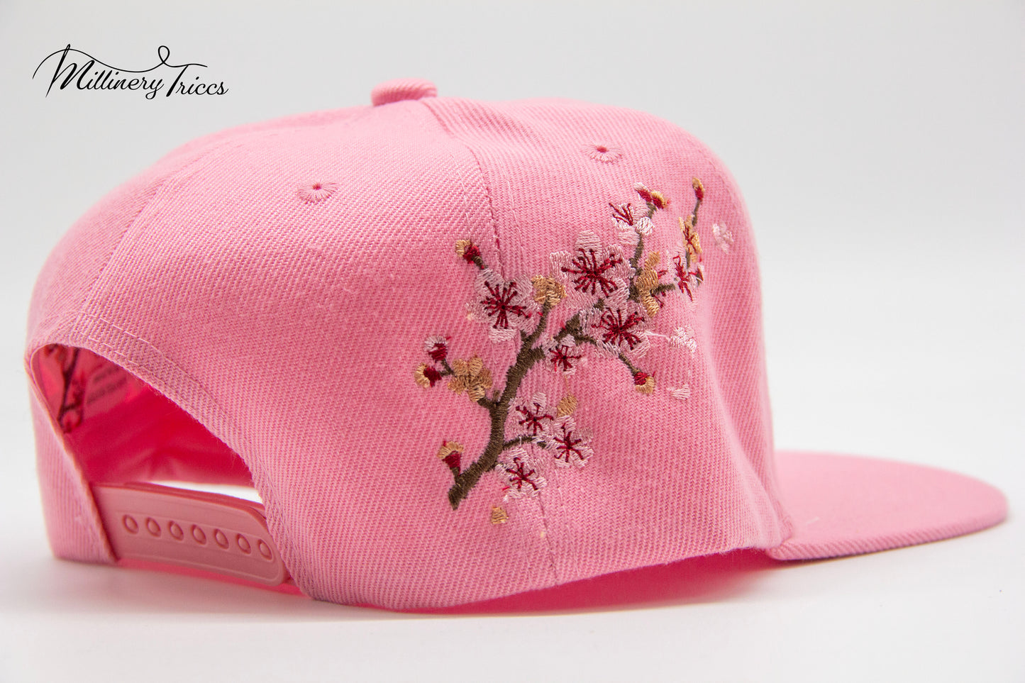 Pink Wool Snapback LA Cherry Blossom Hat