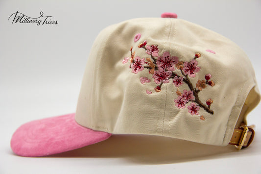 Khaki Twill LA Cherry Blossom Hat