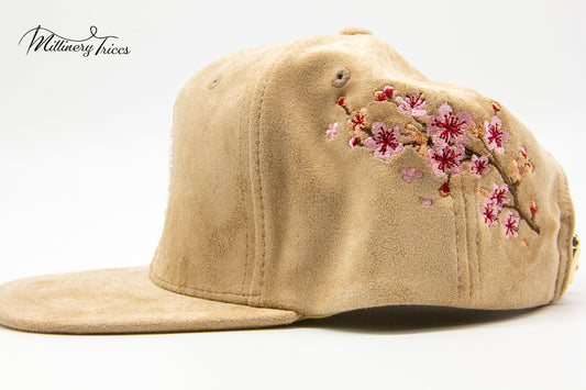 Taupe Suede LA Cherry Blossom Hat