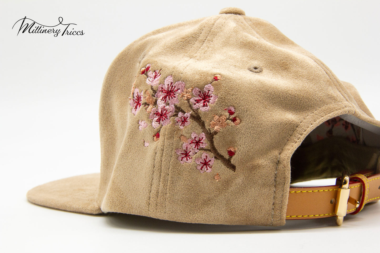 Taupe Suede LA Cherry Blossom Hat