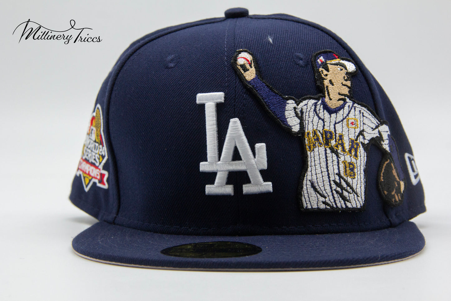Navy New Era LA Perfect Pitch Fitted Hat