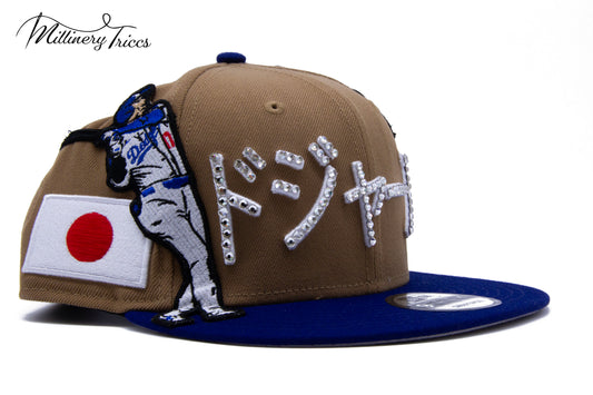 Japanese Ohtani Austrian Crystals Snapback Hat