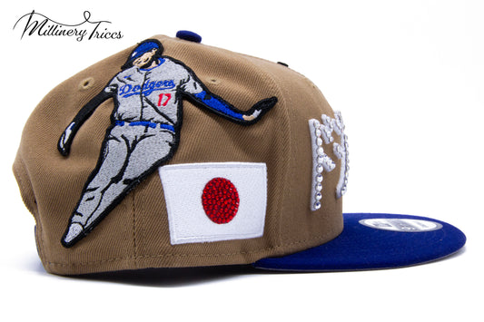 Japanese Ohtani Austrian Crystals Snapback Hat