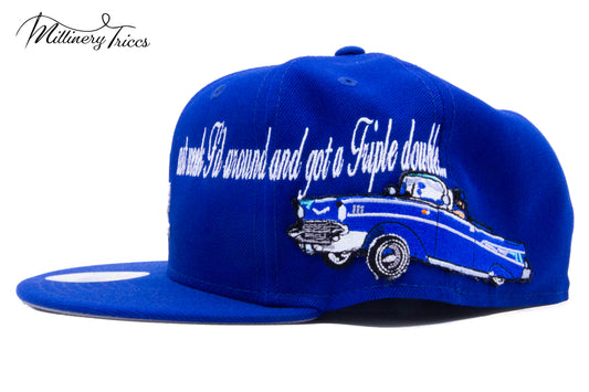 Last Week F’d Around New School Blue Fitted Hat