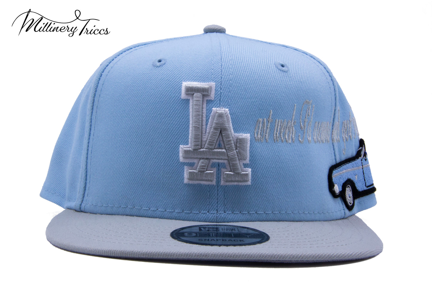 Last Week F’d Around Old School Baby Blue Snapback Hat