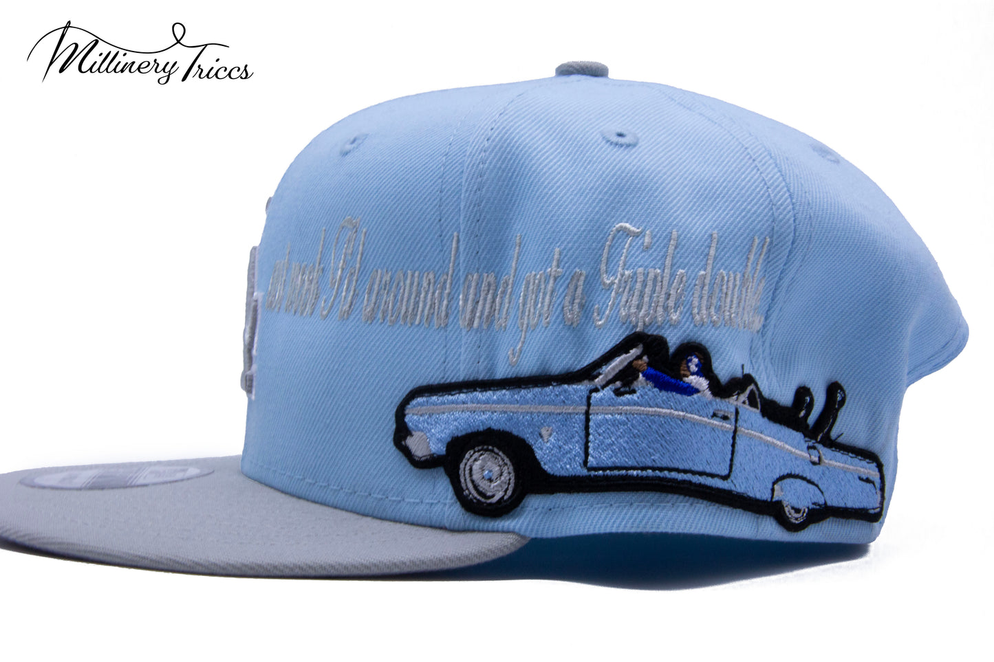 Last Week F’d Around Old School Baby Blue Snapback Hat