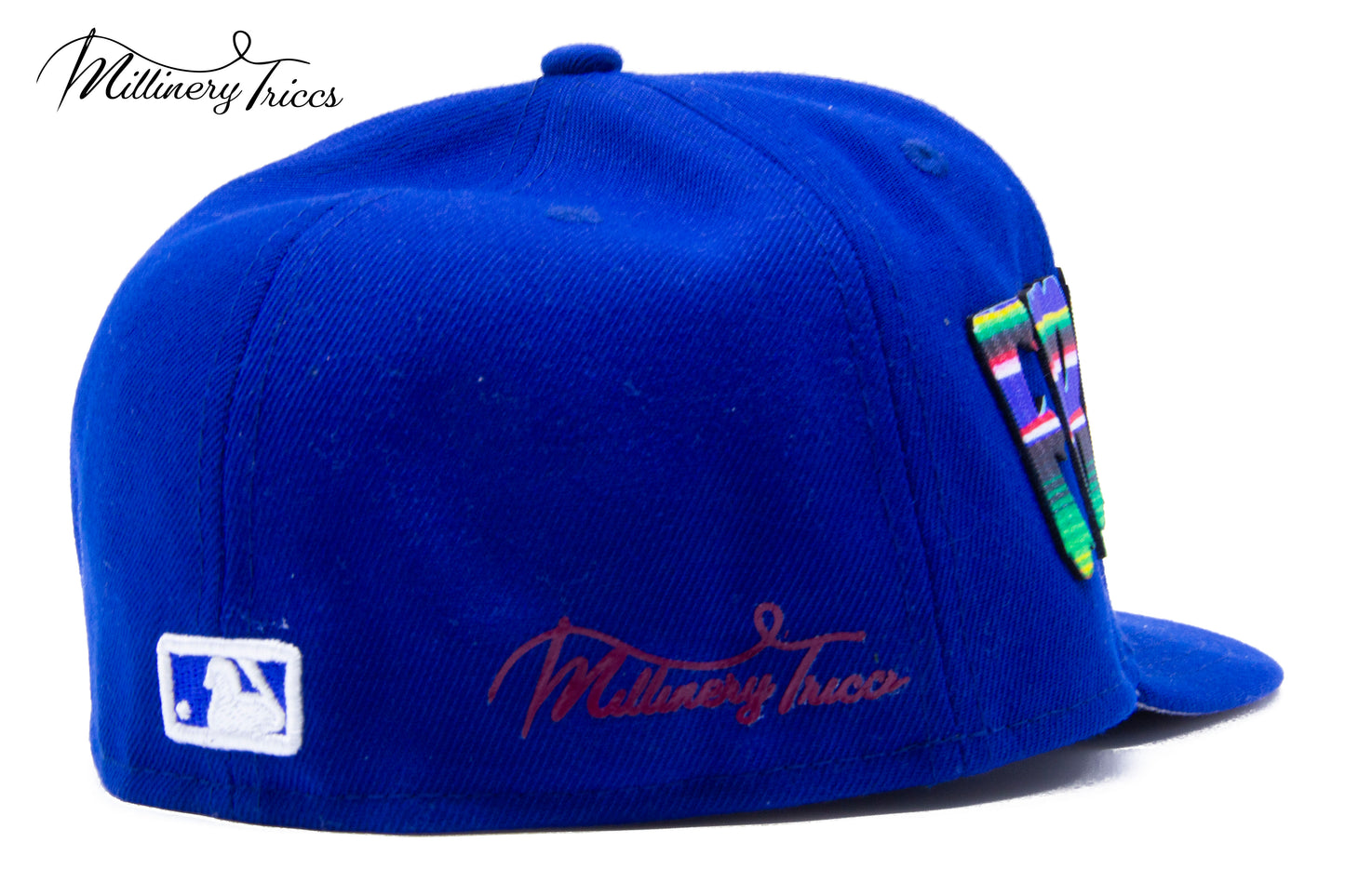 El Torro Mexican Blanket Blue D Fitted Hat