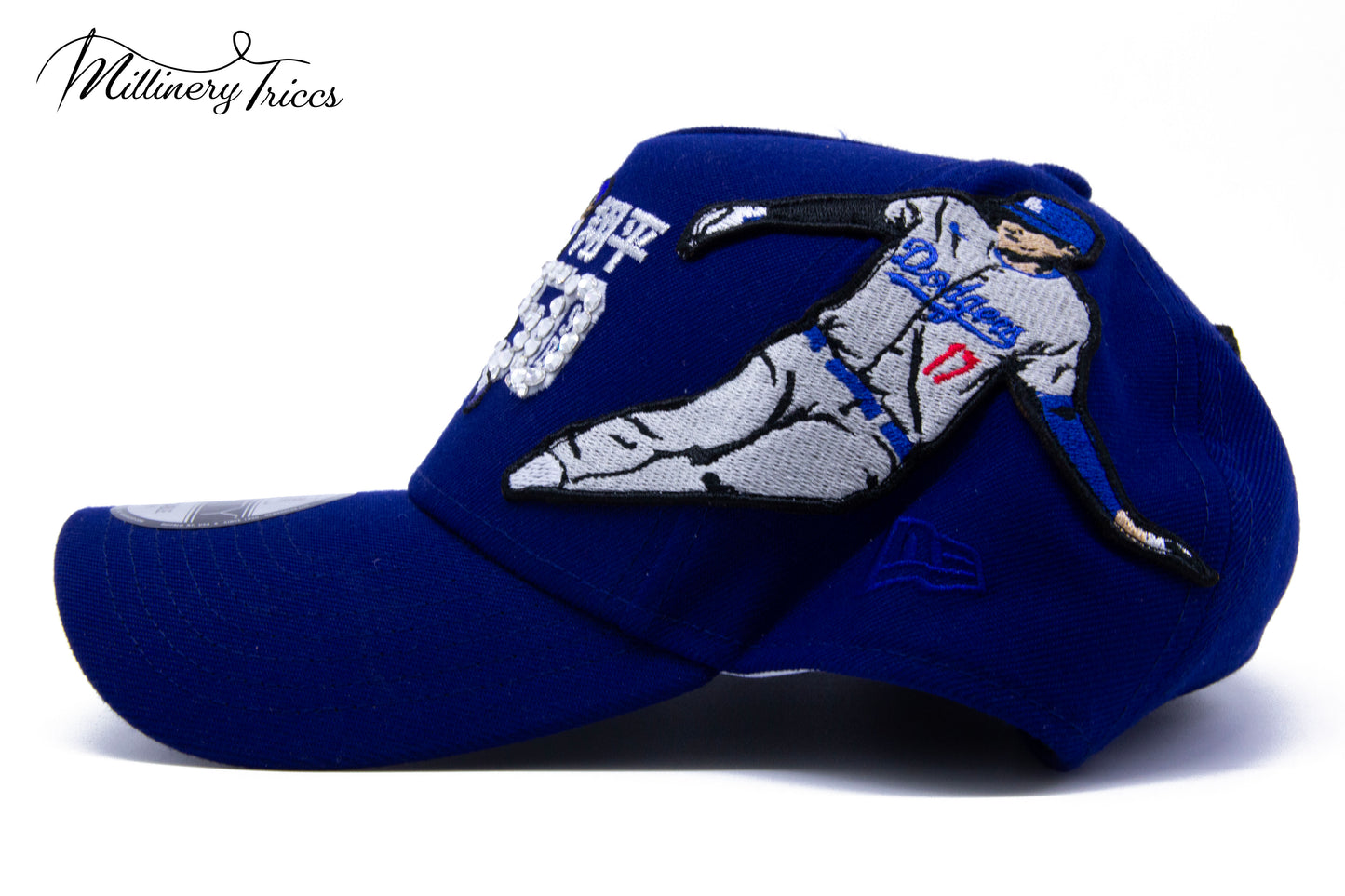 50/50 Boy Blue Austrian Crystals Snapback Hat