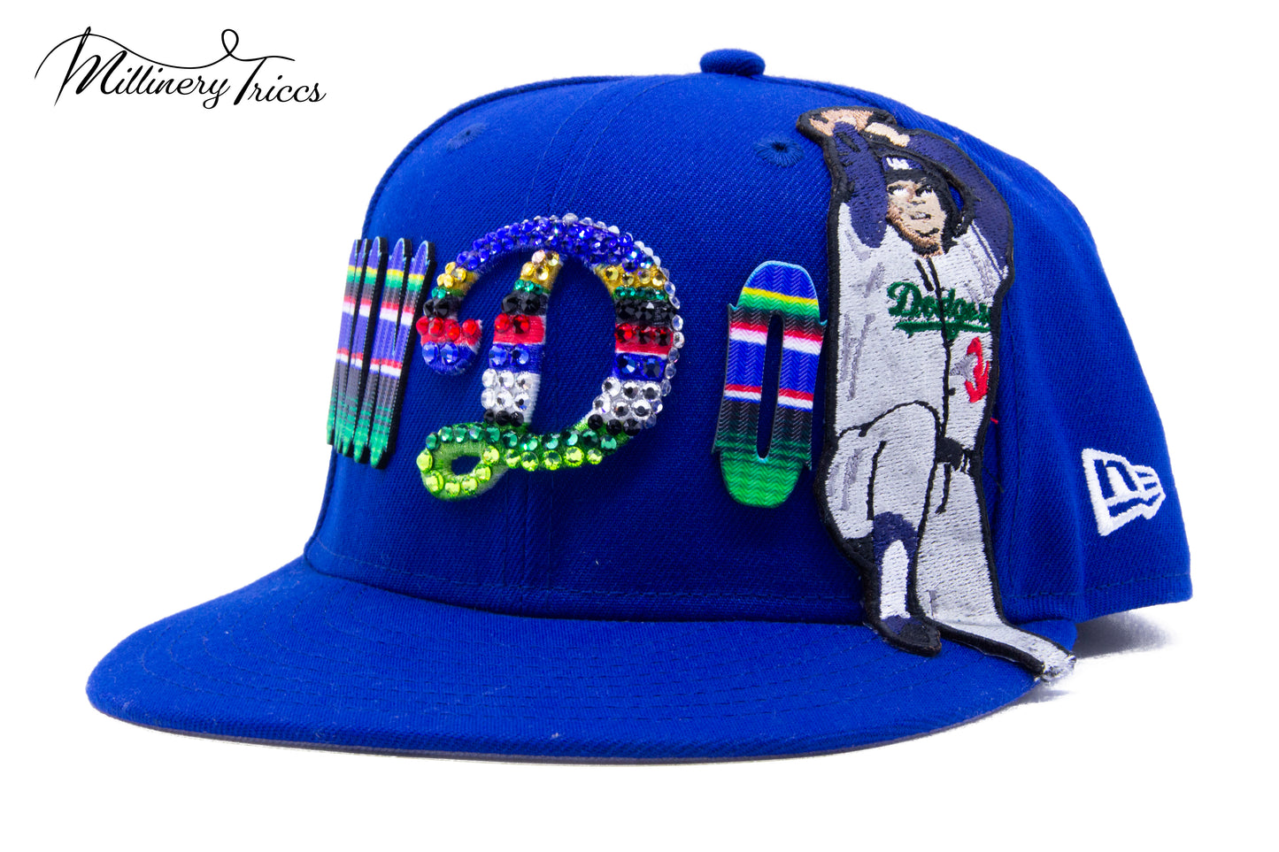 El Torro Mexican Blanket Blue D Fitted Hat